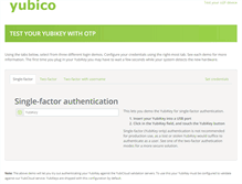 Tablet Screenshot of demo.yubico.com
